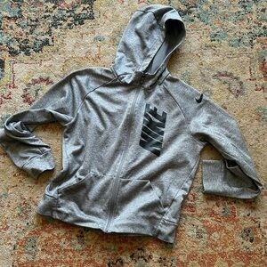 Kids XL Nike Heather Gray Full-Zip Hoodie